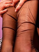 MILF secretary feet in stockings