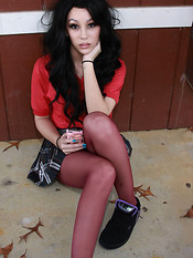 Krissy koven schoolgirl pantyhose